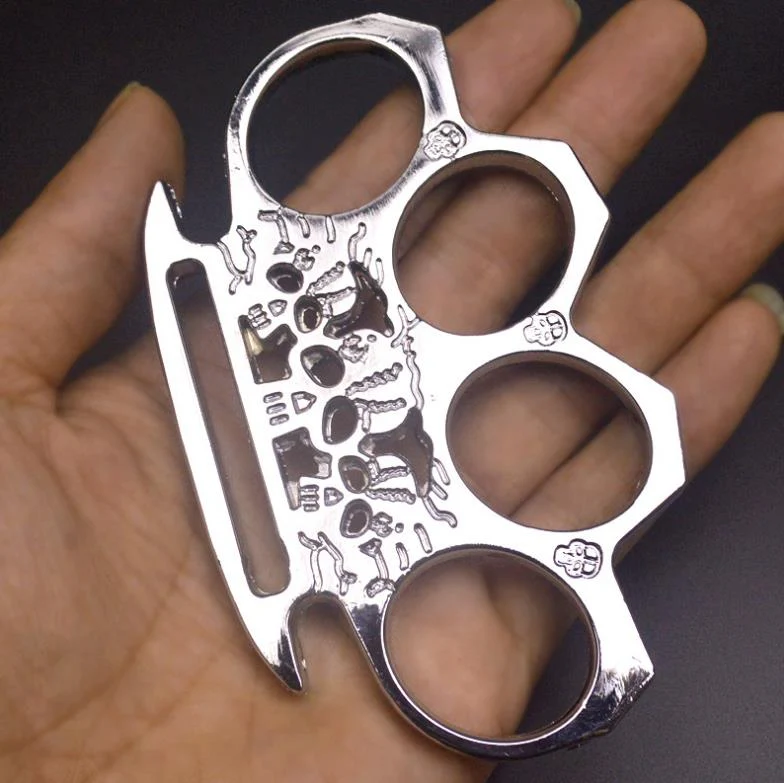 Solid and Strong Knuckle Duster Boxing Four Finger Buckle Defense Window Breaker Outdoor EDC Tool - Image 7