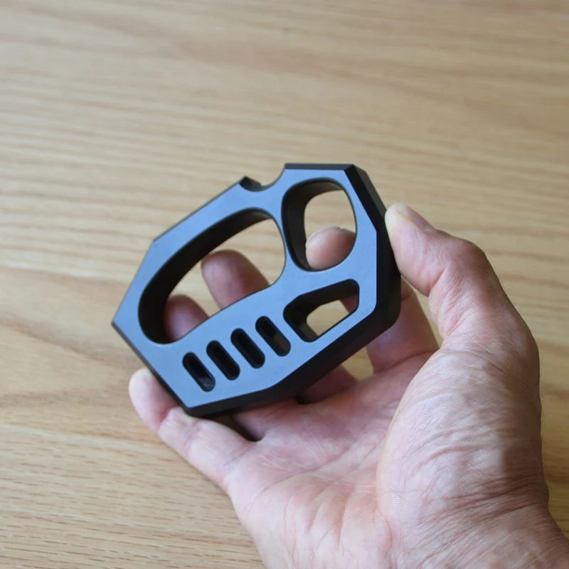 Solid Aviation Aluminum Knuckle Duster Portable Self-defense Protective Gear - Image 2