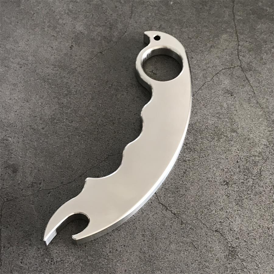 Solid Steel Bottle Opener Multi-Function Self-Defense Training EDC Tool - Image 7