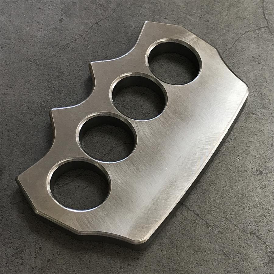 Solid Steel Knuckle Duster Four Finger Boxing Window Self -defense Knuckles Protective Pocket EDC Tool - Image 4