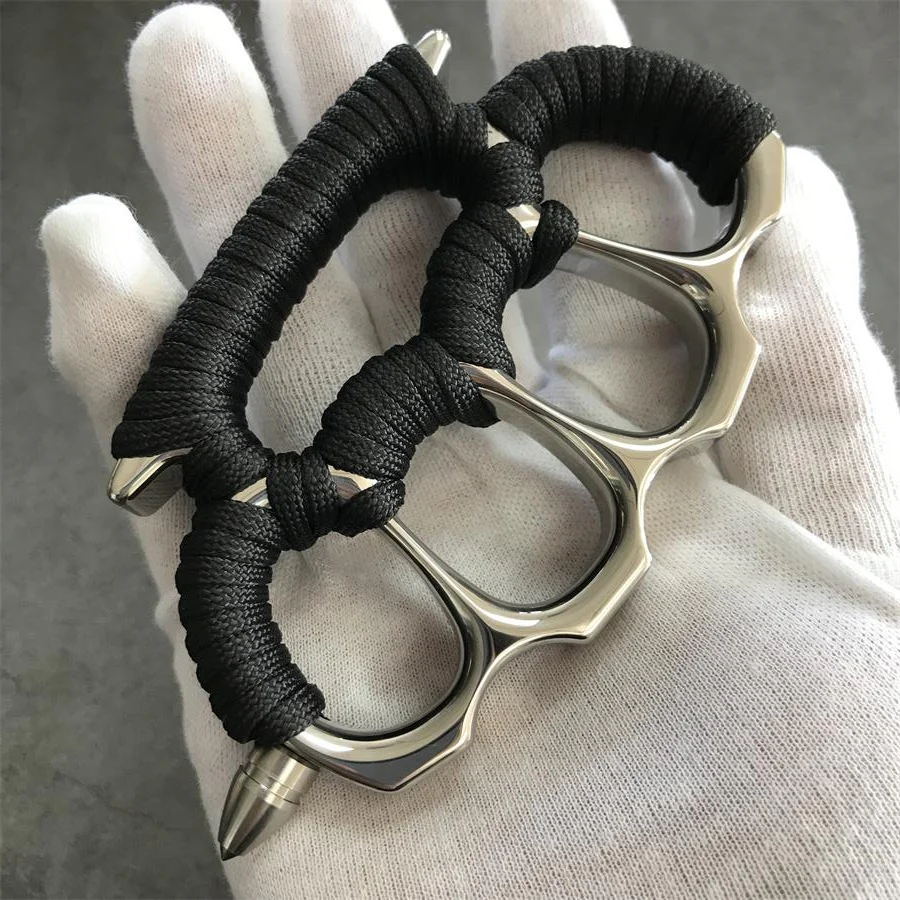 Solid Steel Knuckle Duster with Detachable Window Breaker