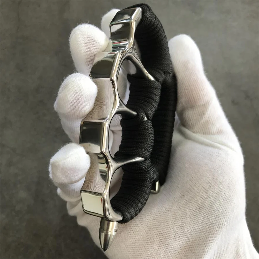 Solid Steel Knuckle Duster with Detachable Window Breaker - Image 4