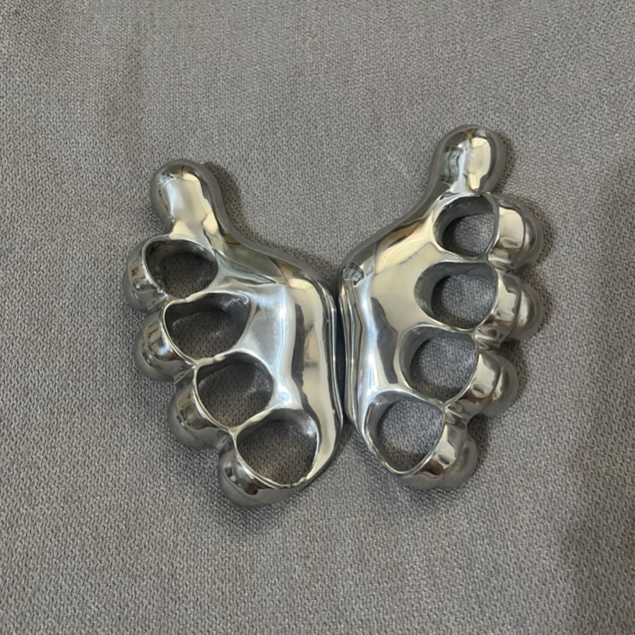 Solid Steel Left and Right Hand Knuckle Duster