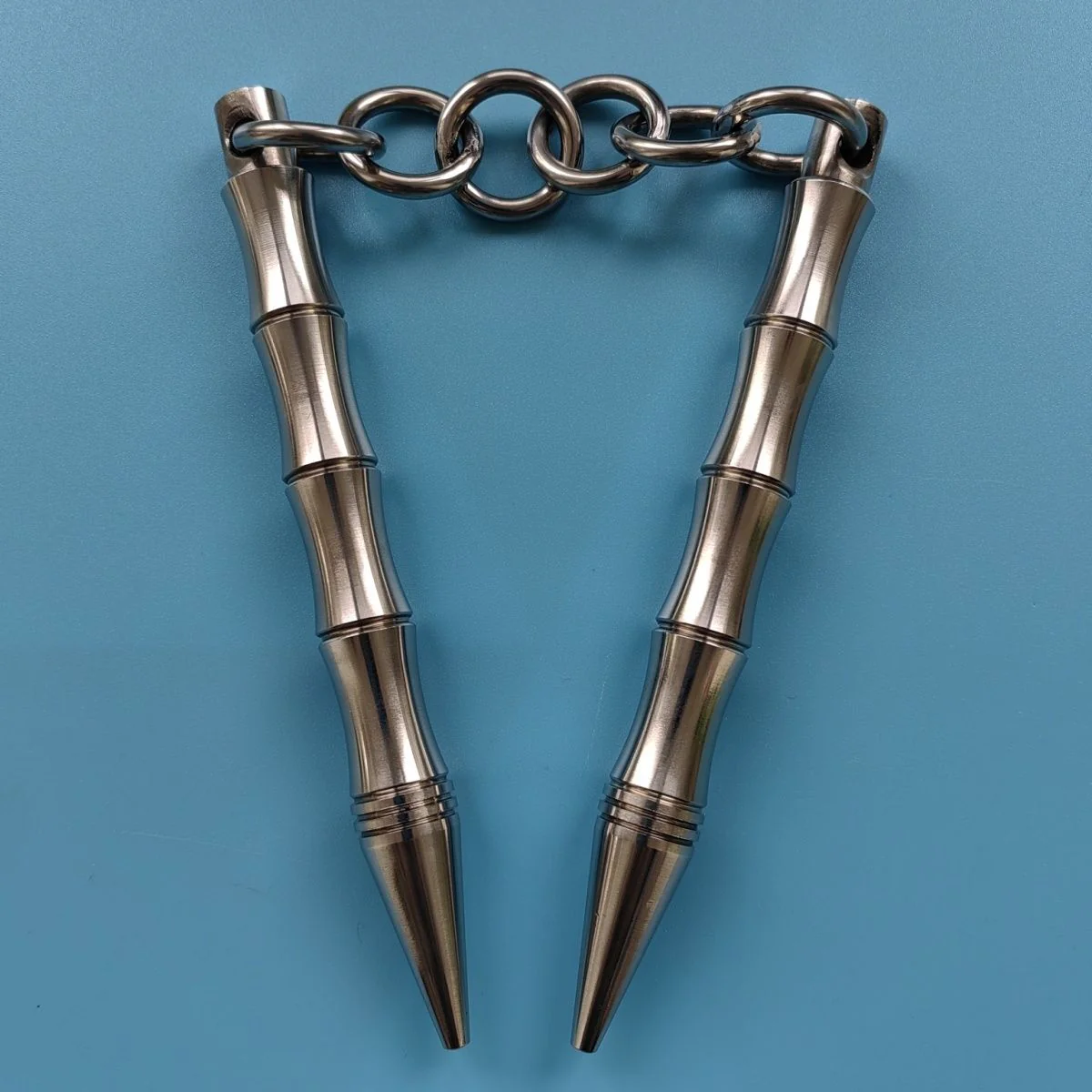 Solid Steel Nunchaku Portable Self-defense Training Tool