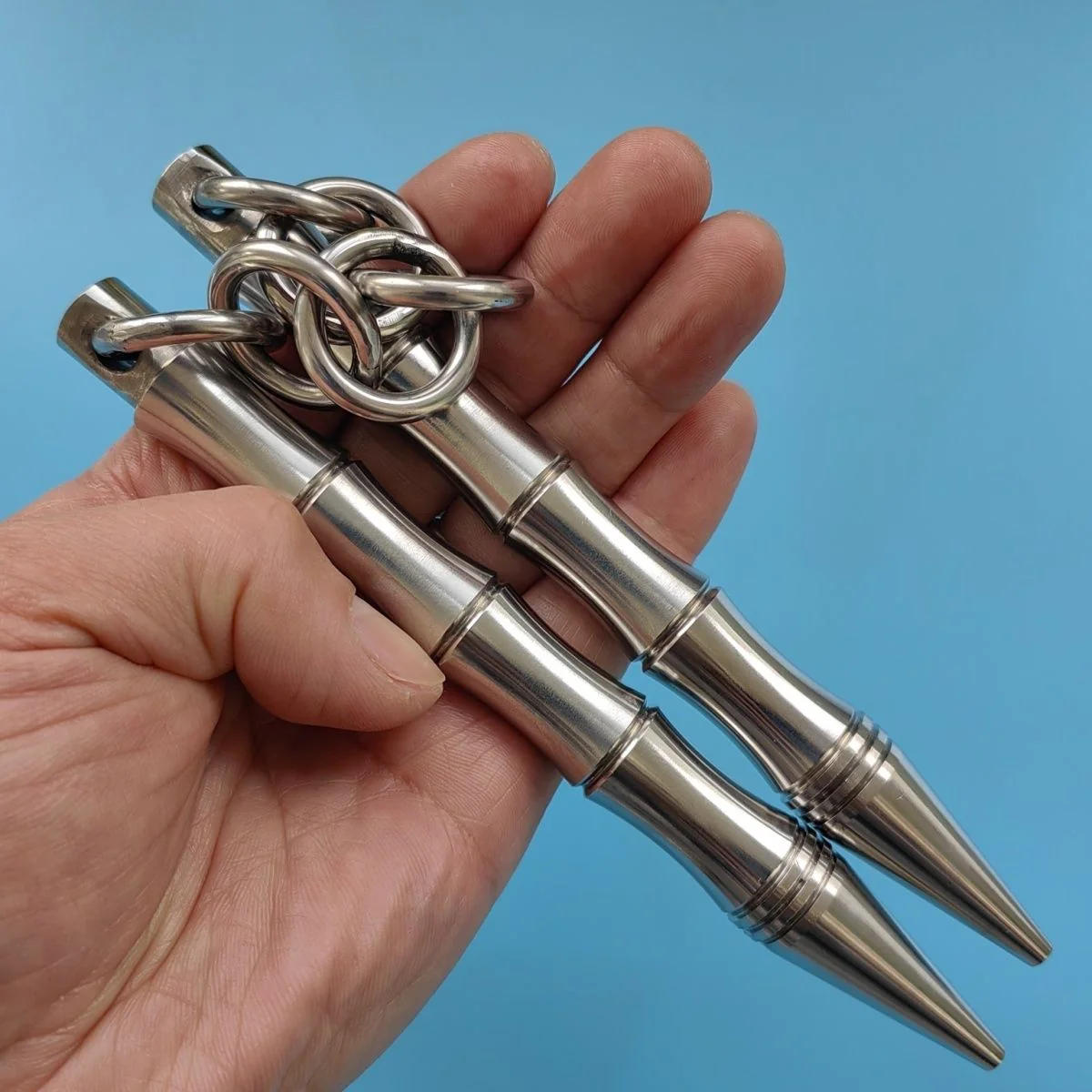 Solid Steel Nunchaku Portable Self-defense Training Tool - Image 10
