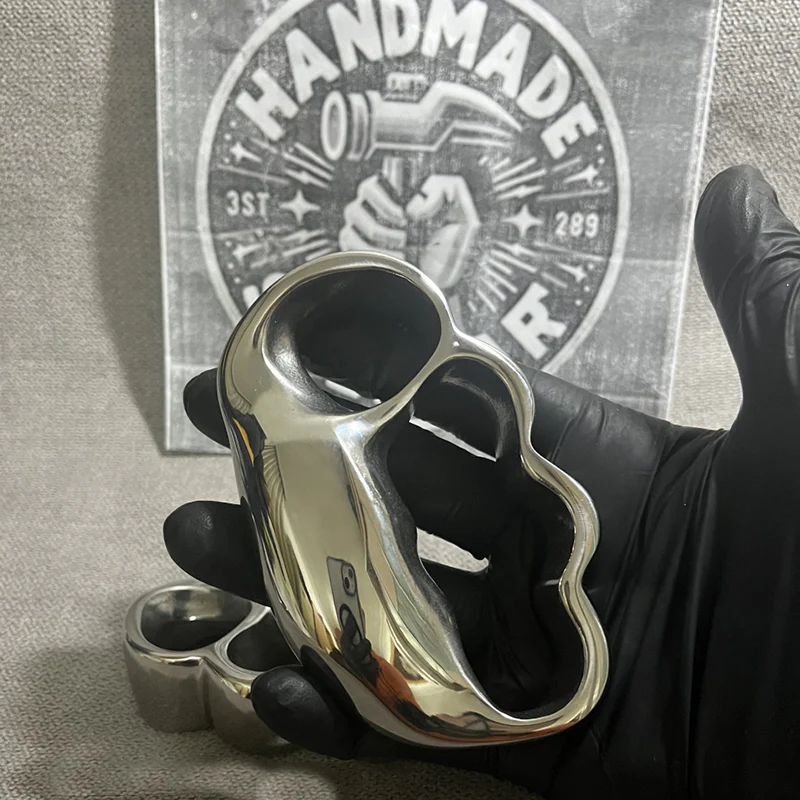 Solid Steel Self-defense Knuckle Duster EDC Tool - Image 2