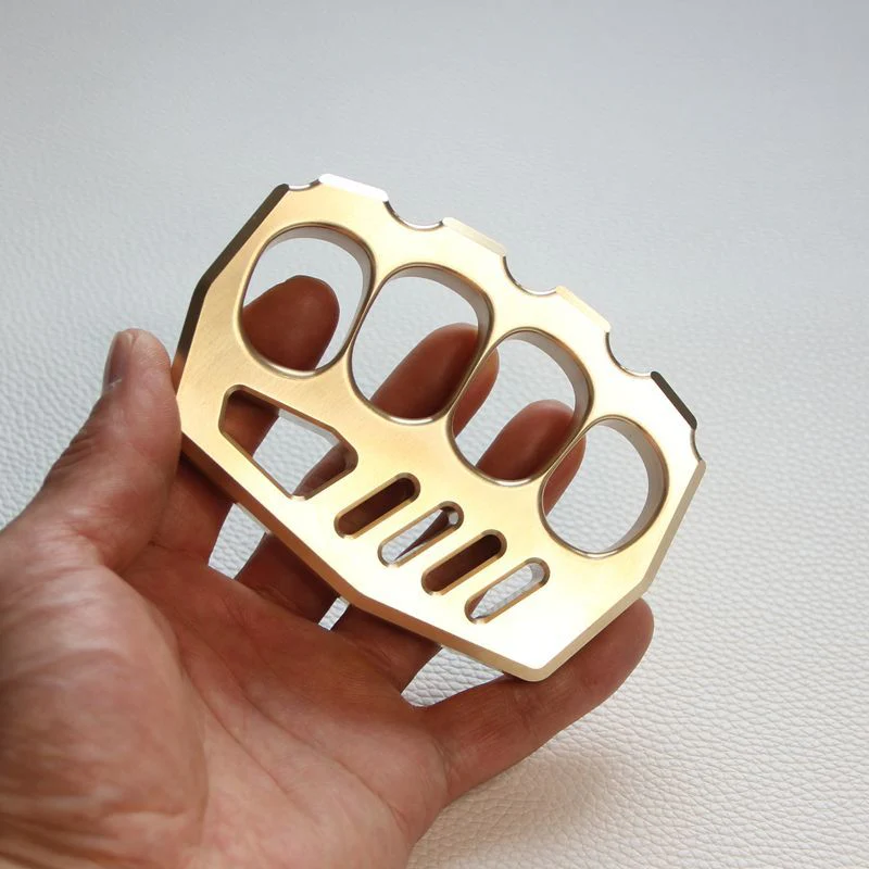 Solid Strong Brass Knuckle Duster Self Defense EDC Tool - Image 5