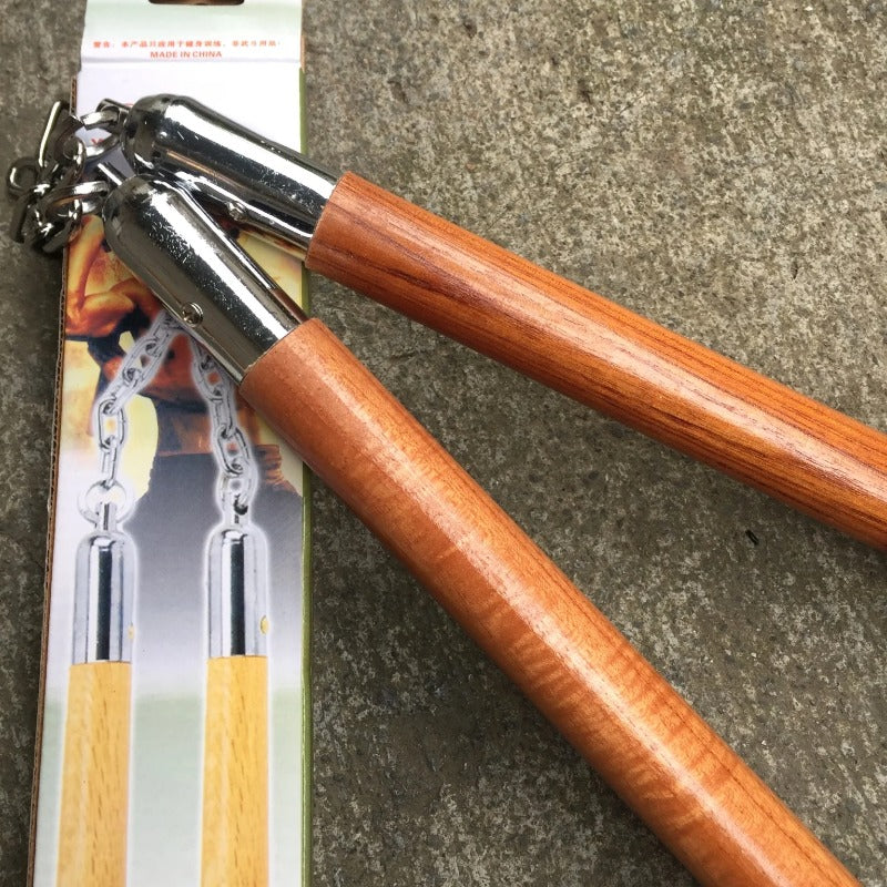 Sports Training Wooden Nunchucks Martial Arts Outdoor Self Defense EDC Tool - Image 4