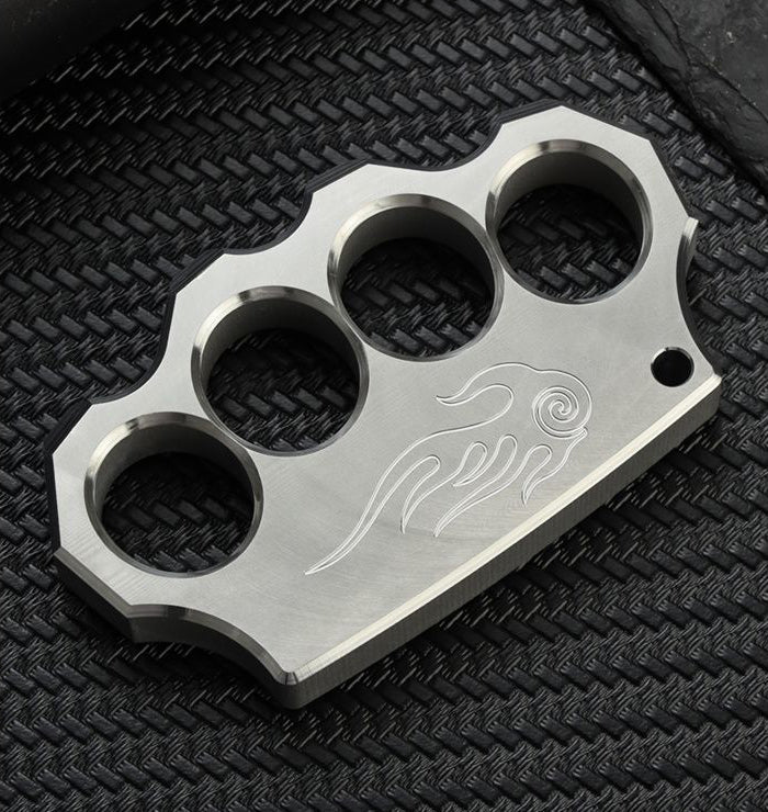 Strong Steel Solid Knuckle Duster Finger Buckle Self-defense Broken Window Boxing Training Knuckles EDC Tool