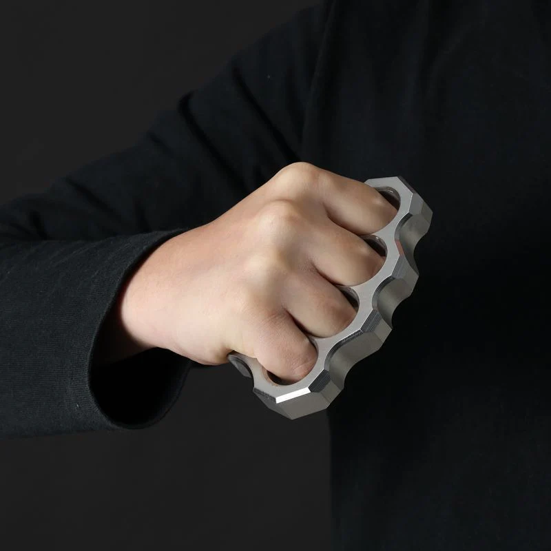 Strong Steel Solid Knuckle Duster Finger Buckle Self-defense Broken Window Boxing Training Knuckles EDC Tool - Image 4