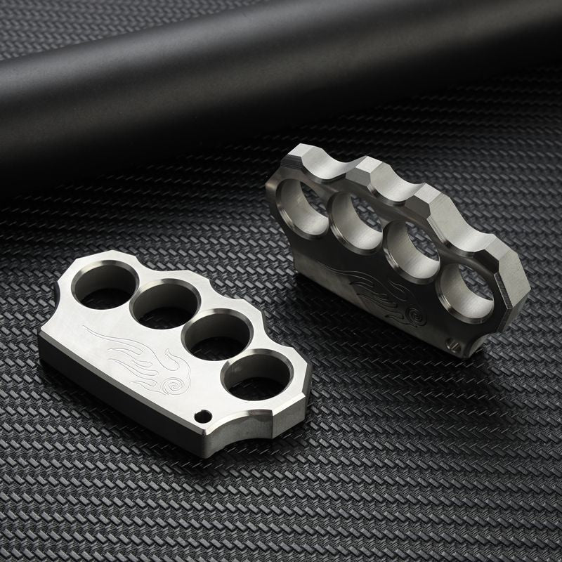 Strong Steel Solid Knuckle Duster Finger Buckle Self-defense Broken Window Boxing Training Knuckles EDC Tool - Image 5