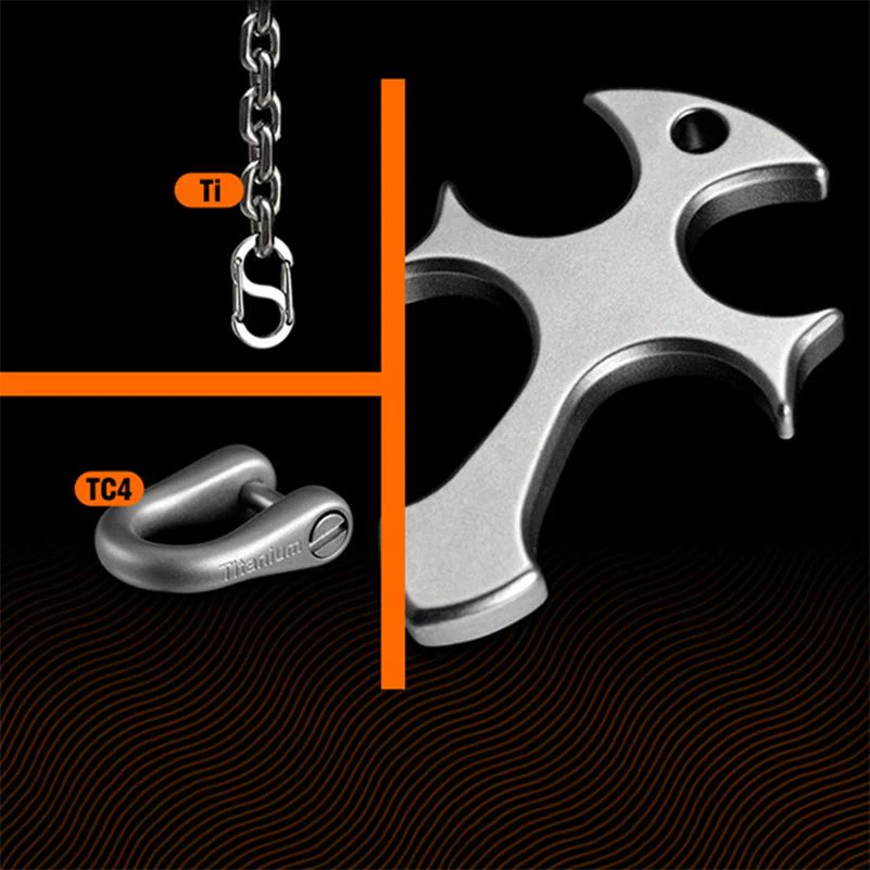 TC21 Titanium Cross Knuckle Duster Self-Defense EDC Decoration - Image 2