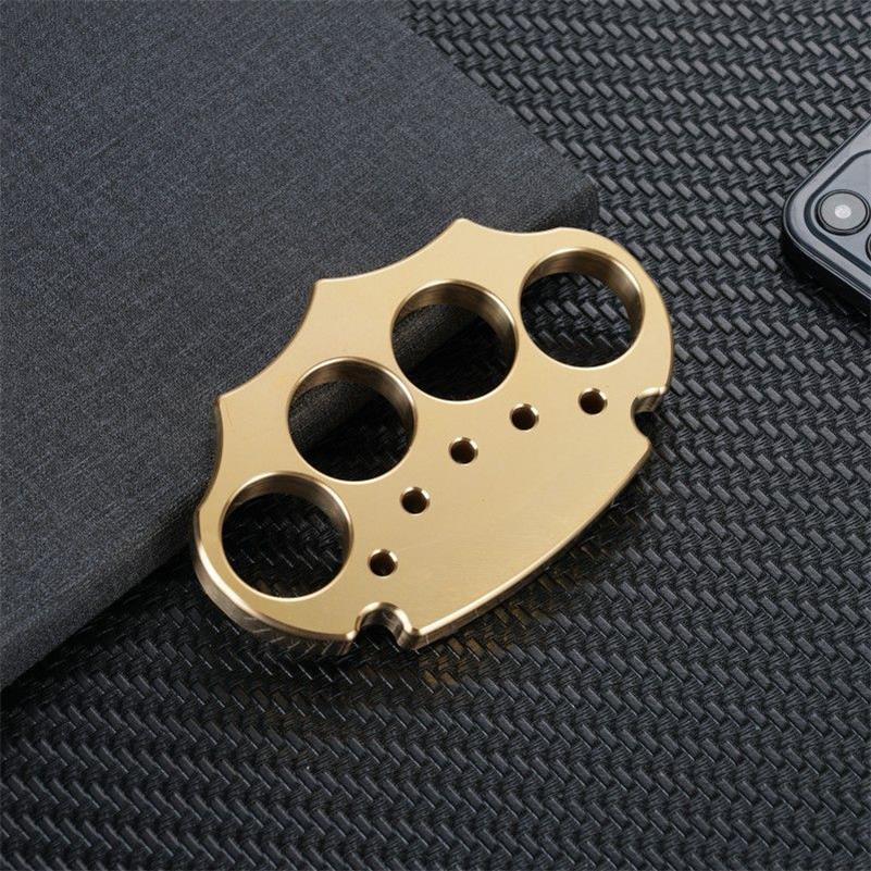 Thickened Brass Knuckle Duster Self Defense Boxing EDC Tool - Image 7