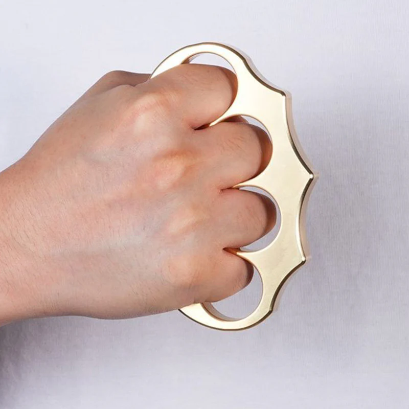 Thickened Brass Knuckle Duster Self Defense Boxing EDC Tool - Image 8
