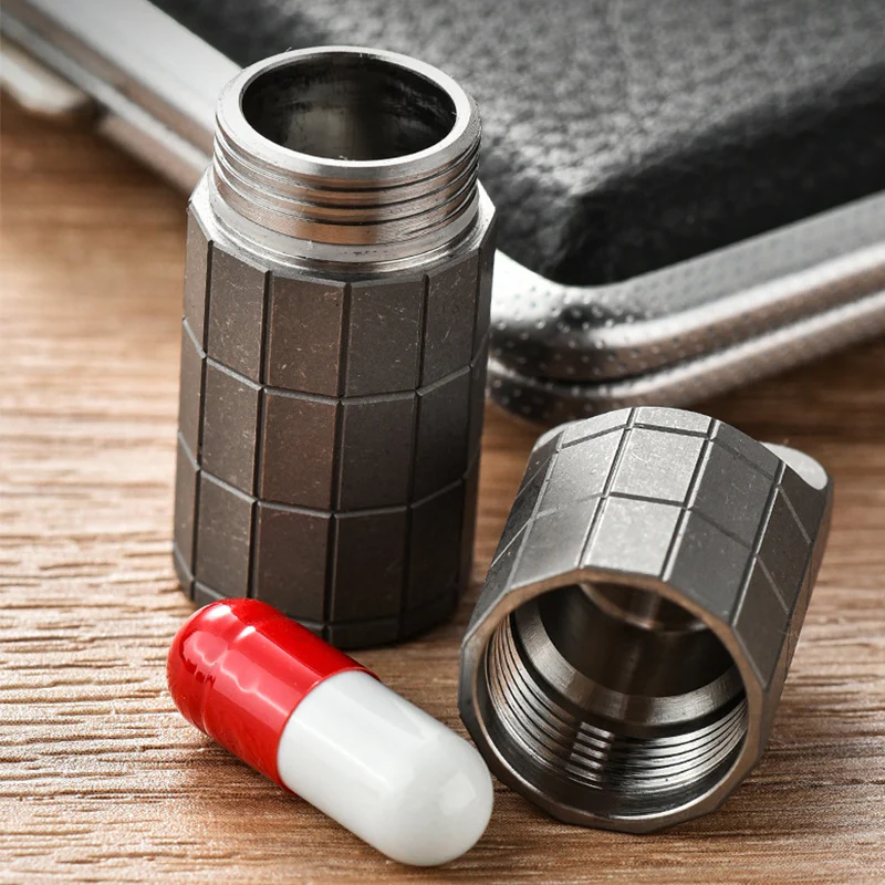 Titanium Alloy Waterproof Capsule Pill Storage Lighter - Image 3