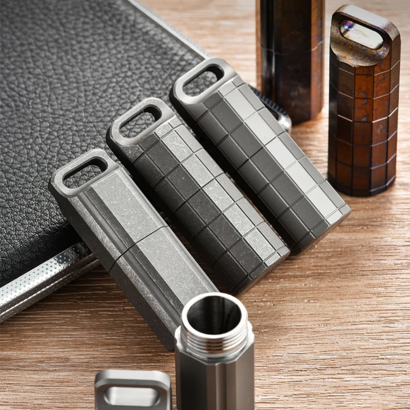Titanium Alloy Waterproof Capsule Pill Storage Lighter - Image 5