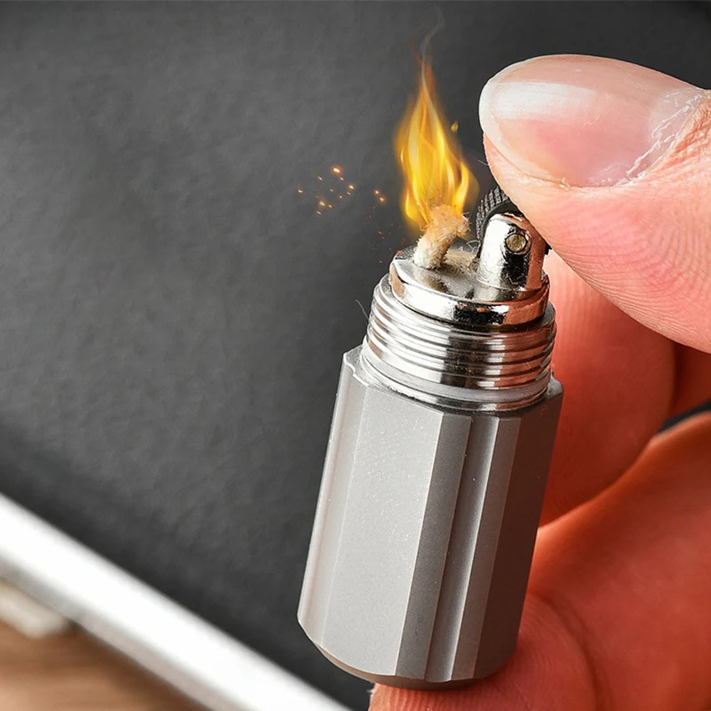 Titanium Alloy Waterproof Capsule Pill Storage Lighter - Image 7