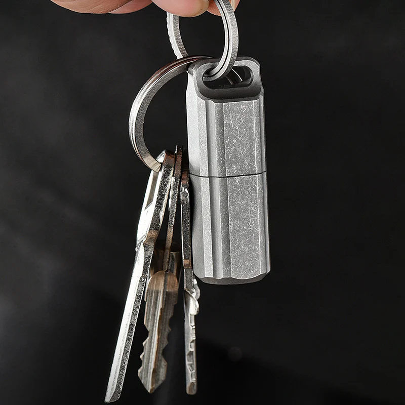 Titanium Alloy Waterproof Capsule Pill Storage Lighter - Image 8
