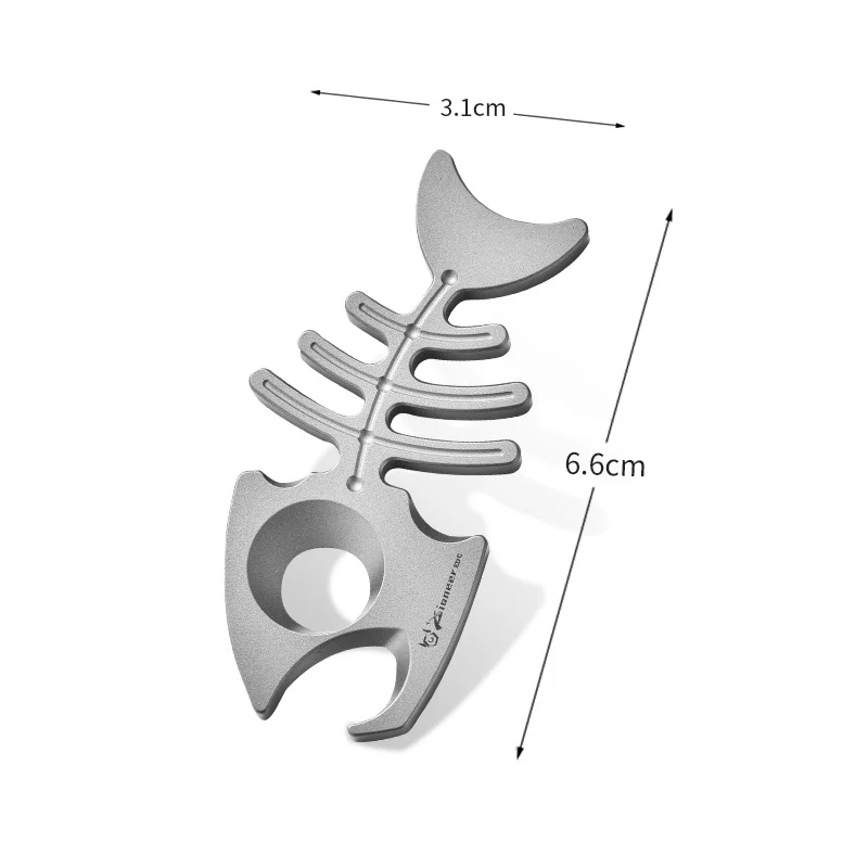 Titanium Fishbone Bottle Opener Self Defense EDC Tool - Image 12