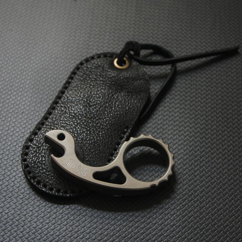 Titanium Snail Knuckle Duster Multi-function Bottle Opening EDC Tool - Image 2