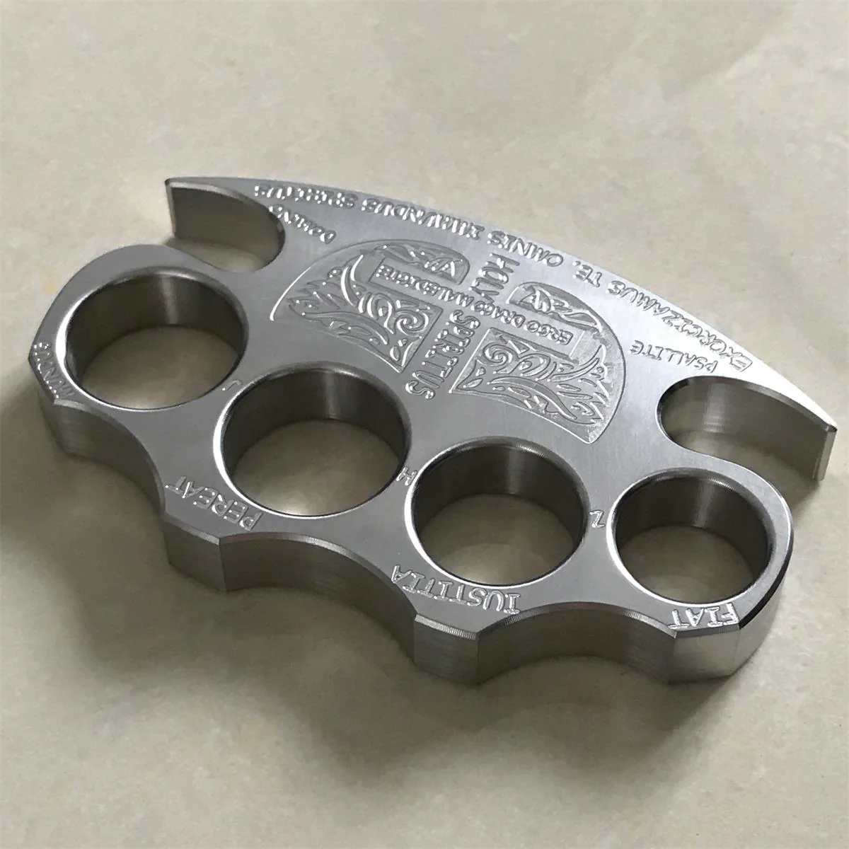 Warrior Solid Steel Knuckle Duster Self-defense Broken Window EDC Tool - Image 7