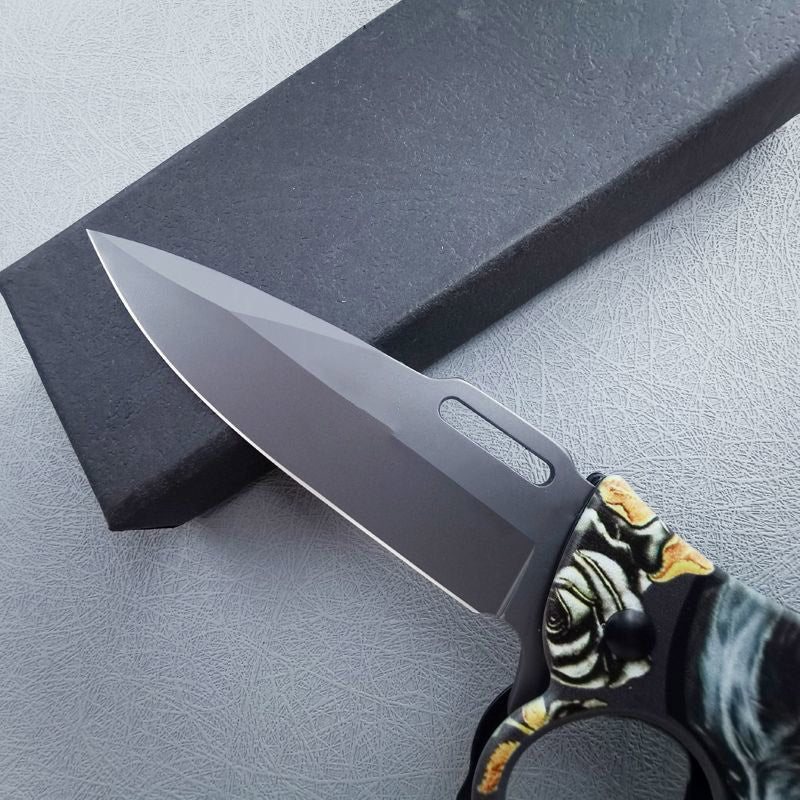 Tactical Folding Knuckle Knife Wooden Handle Outdoor Self Defense Pocket Knives EDC Tool - Image 10